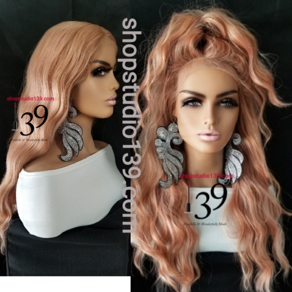 Human hair lace front wig